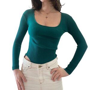 Green bodysuit from Zara